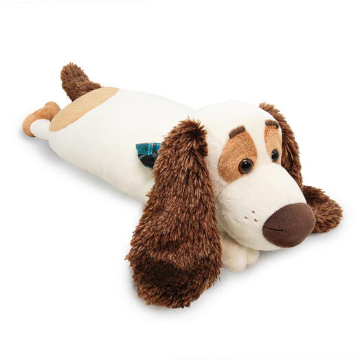 Bartp47-057 Игрушка Собака Бартоломей с бантом (лежачий)