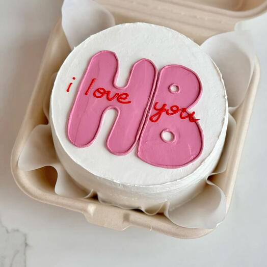 Бенто - торт «HB love you» на день рождения любимой, жене, девушке