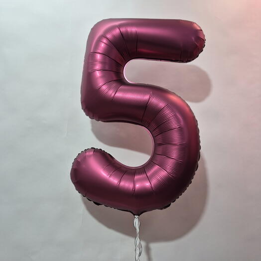 Шар цифра "5", шар с гелием,  шар на день рождения