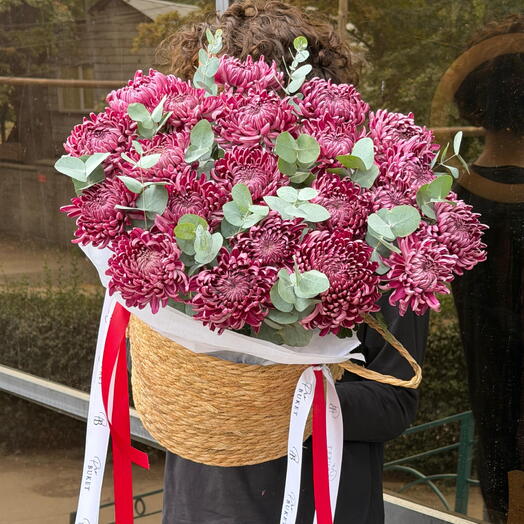 Cachepot with Bigudi chrysanthemums