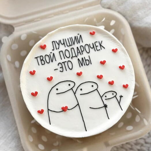 Бенто торт для папы от семьи