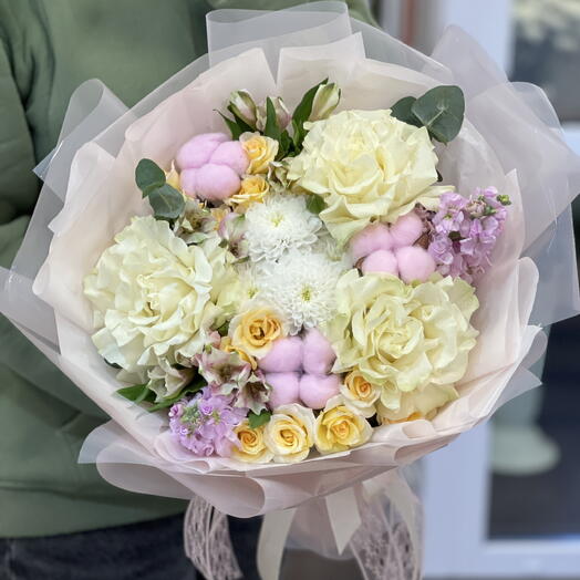 Авторский букет Для самой прекрасной🩷🌸 цветы Уфа/ доставка цветов Уфа/ Розы / французская Роза / нежный букет