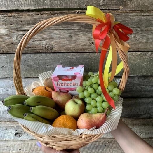 Cesta de frutas y dulces grande