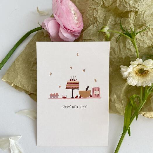 Открытка «Happy birthday»