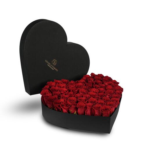 Fresh Roses Heart Box