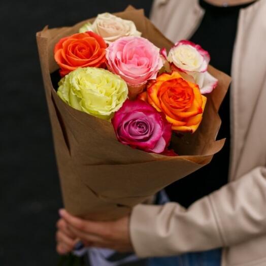7 colorful roses