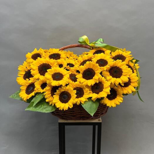 Sunflowers in the basket
