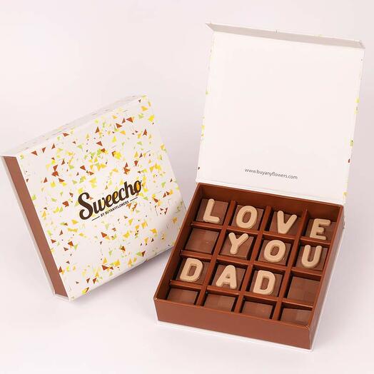 Love You Dad Chocolates By Sweecho