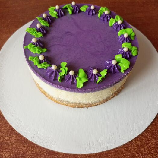 Tarta de queso lavanda