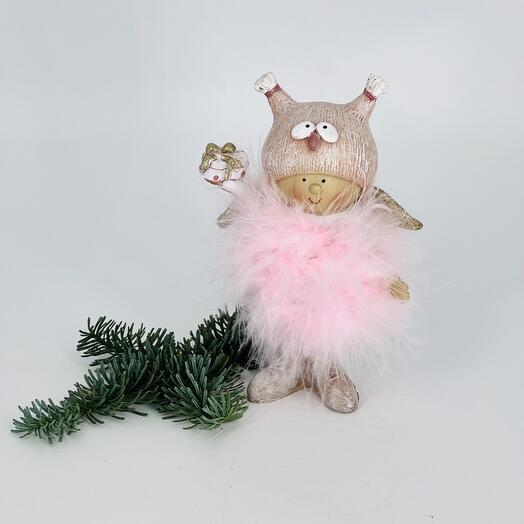 Статуэтка ангел в розовом платье