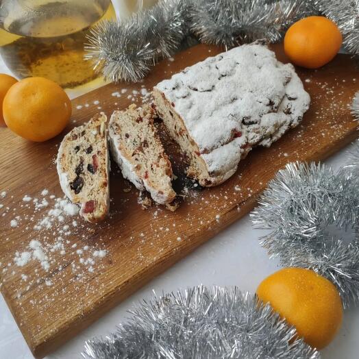 Штоллен - немецкий рождественский кекс, подарок на новый год, новогодний кекс в подарок на рождество