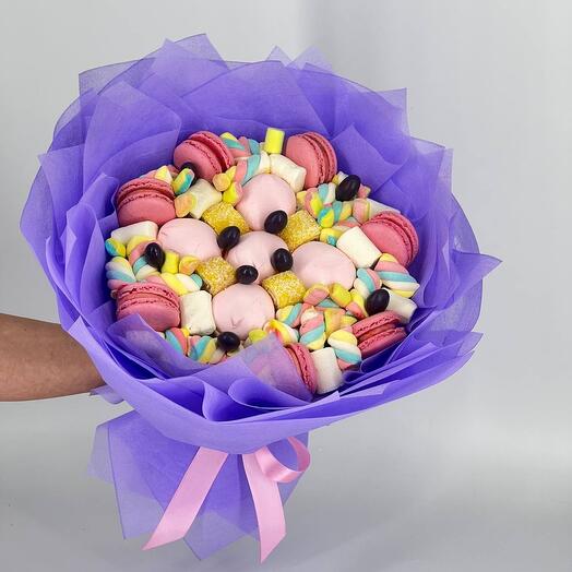 Ramo de malvavisco comestible como regalo