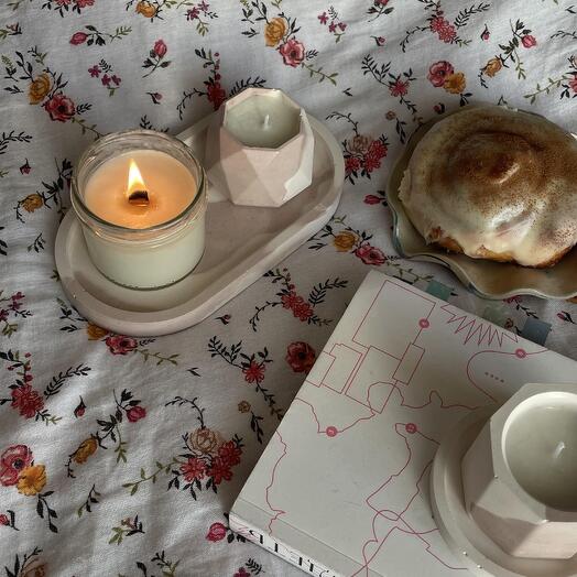 Подарочный набор — свечи на подставке ·C7·