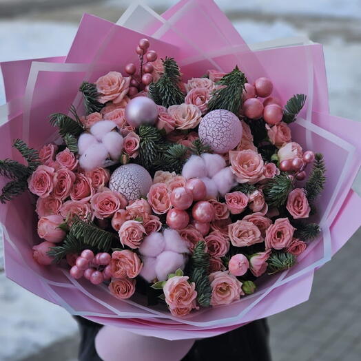 Букет из кустовых роз🩷🩷🩷