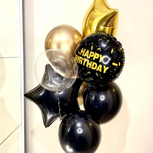 Набор шаров на день рождения Happy Birthday