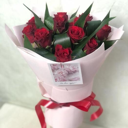 Ramo "Rosas con verdes"