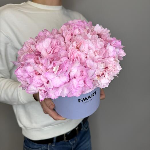 Коробочка из розовой гортензии