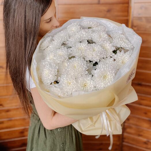 Букет из 9 кустовых хризантем Алтай