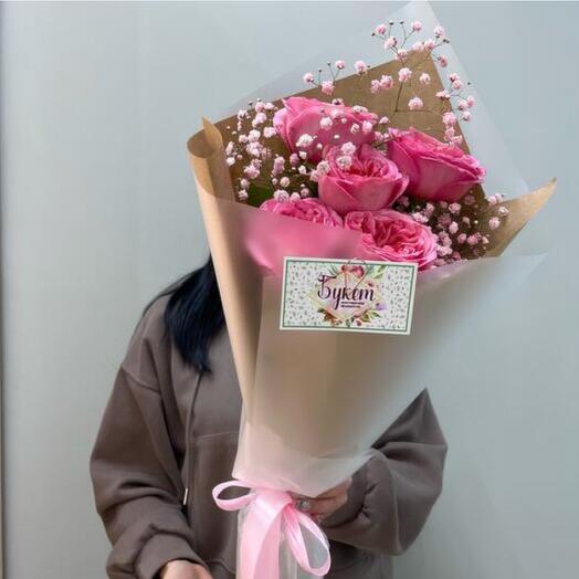 Ramo de peonía rosa Admiración