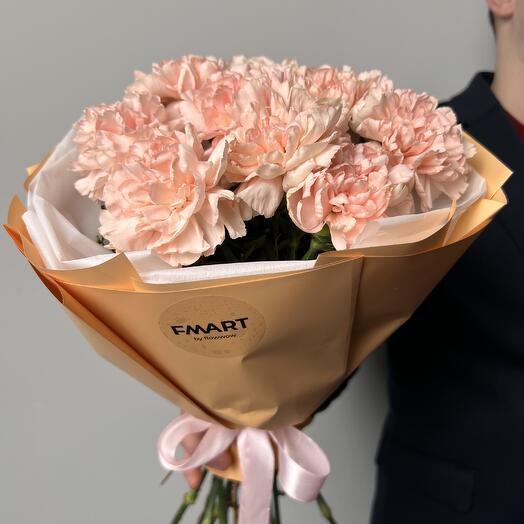 Букет из персиковых кружевных диантусов