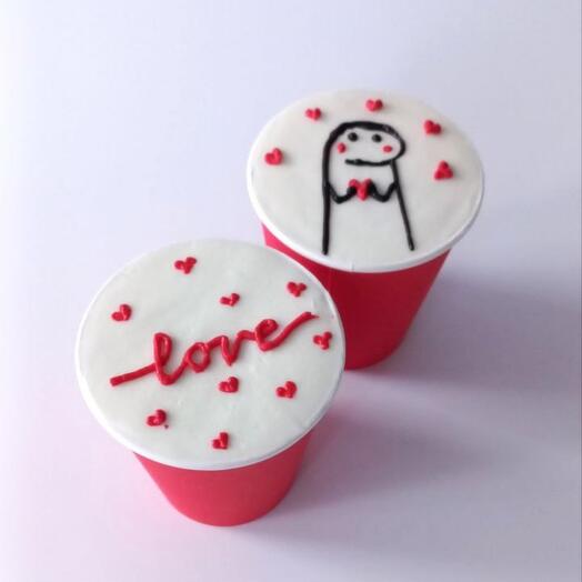 Бенто S - 540 г (торт в стакане) 2 шт/ Cake to go на день влюбленных