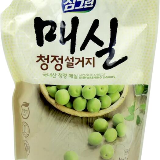 Lion Chamgreen Plum Средство для мытья посуды, овощей и фруктов Японский абрикос - 1 кг (пакет)