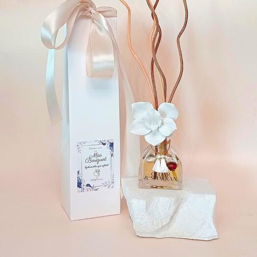 Авторский аромадиффузор с каменным цветком орхидеи" Corsica 50ml