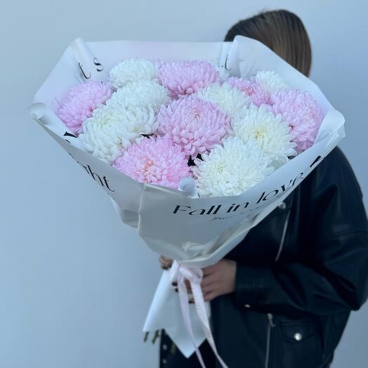 15 одноголовых хризантем
