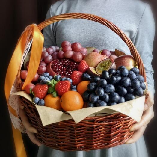 Мега витаминный подарок корзина с фруктами 🍒