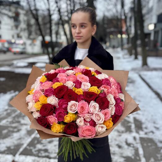 101 роза (50см)