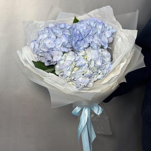 Bouquet of blue hydrangeas,3 pcs