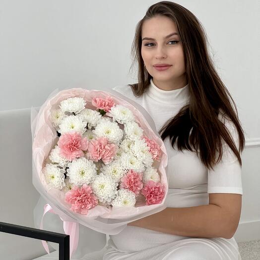 Хризантемы с диантусами