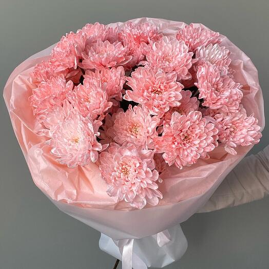5 розовых хризантем🩷🌸