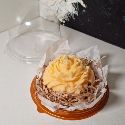 Свеча из оливкового воска "Большой пион"