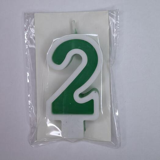 Цифра 2 зелёная