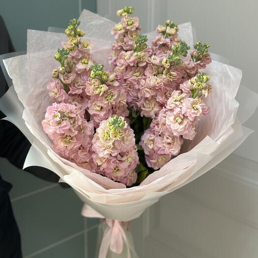 Букет персиковой маттиолы,11 шт