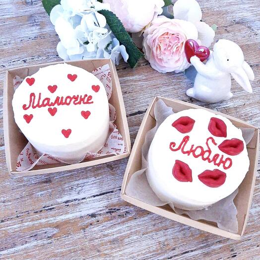 Бенто торты  "МАМОЧКЕ️, ЛЮБЛЮ💋"