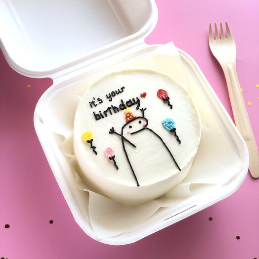 Бенто торт с рисунком «it s your birthday»