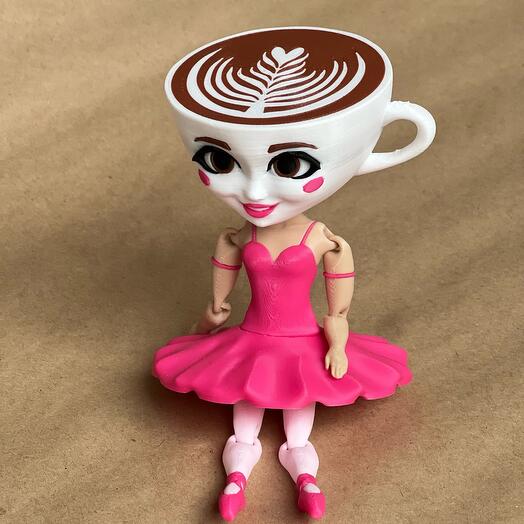 Балерина Капучино подвижная 3д игрушка