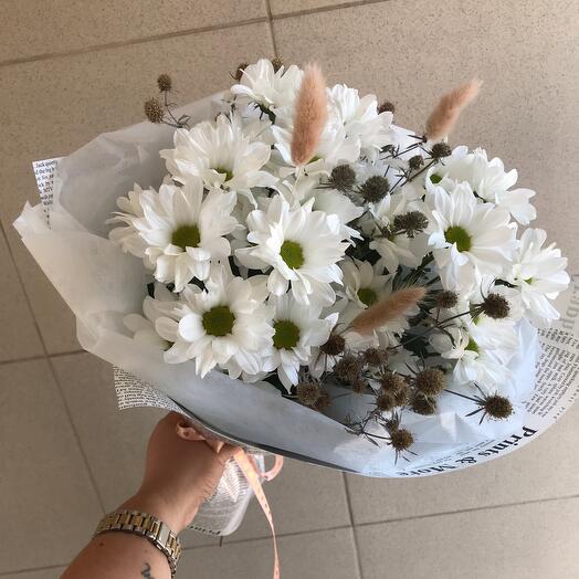 Ромашки сухоцветы полевой букет