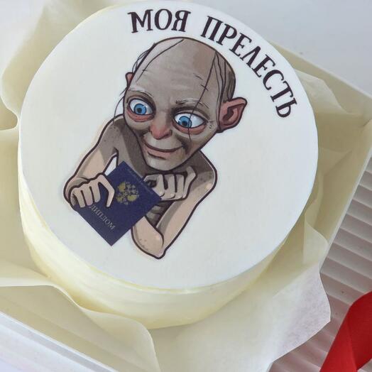 Бенто торт "Моя прелесть" с дипломом