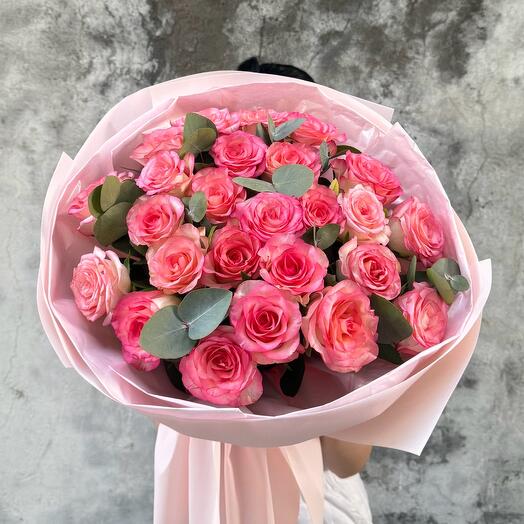 Букет из 25ти шт роз джумилия