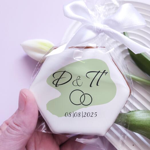 Пряник свадебный "Кольца"