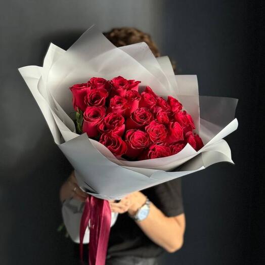 🌹Монобукет "Моей любимой"/кенийская роза/розы Кения/Цветы в Магнитогорске/Доставка цветов Магнитогорск