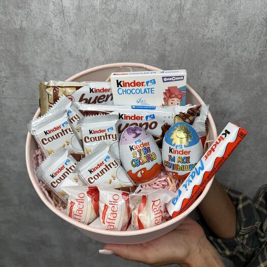 Сладкий набор 🍫с шоколадом Киндер Сюрприз в коробке 2. Kinder box на День рождение 🌸️