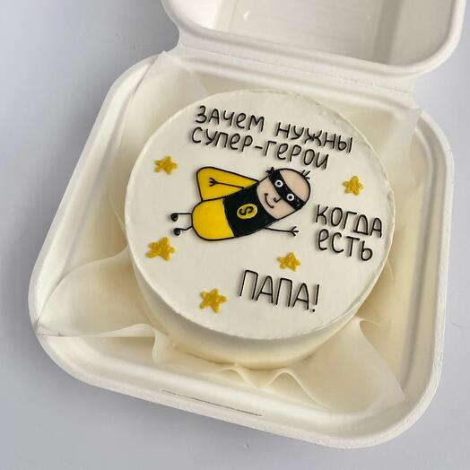 Бенто торт «Папа - супер герой»