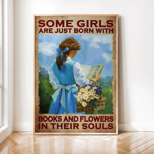 Интерьерный постер "Цветы" винтажная картина 03-0010