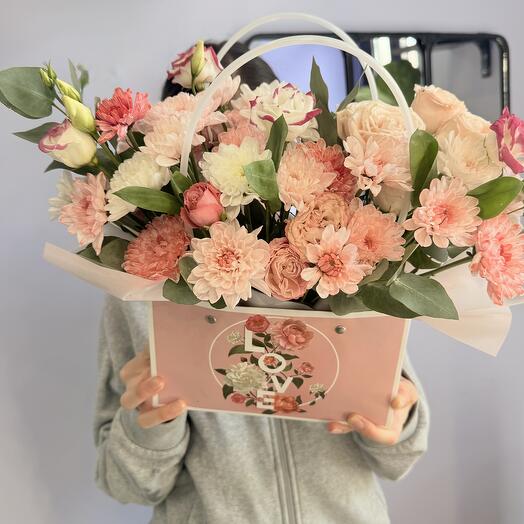 Композиция Сумочка с цветами🌺