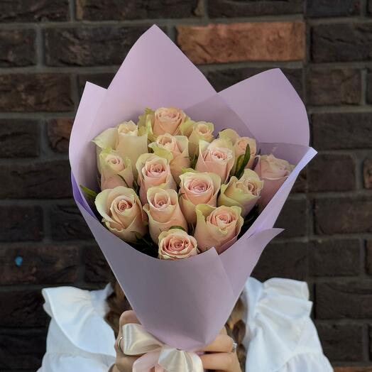 Букет с розовыми розами💓💓💓