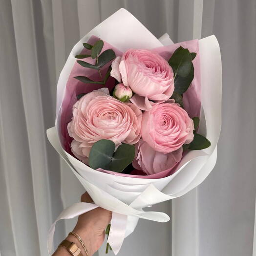 Ранункулюсы премиум эвкалипт